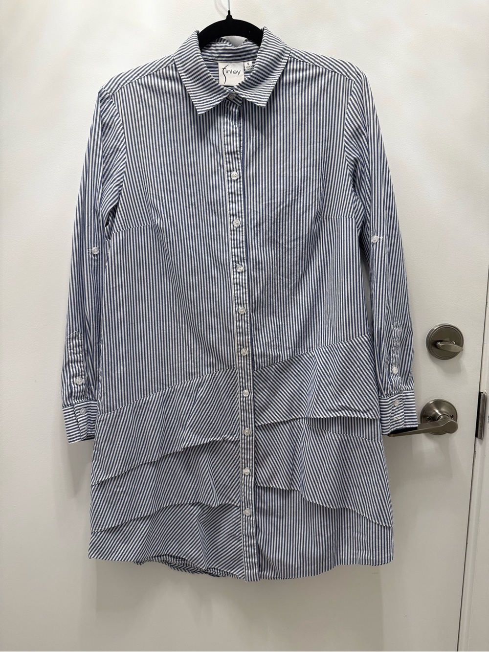 Finley Blue/White Striped Cotton Dress